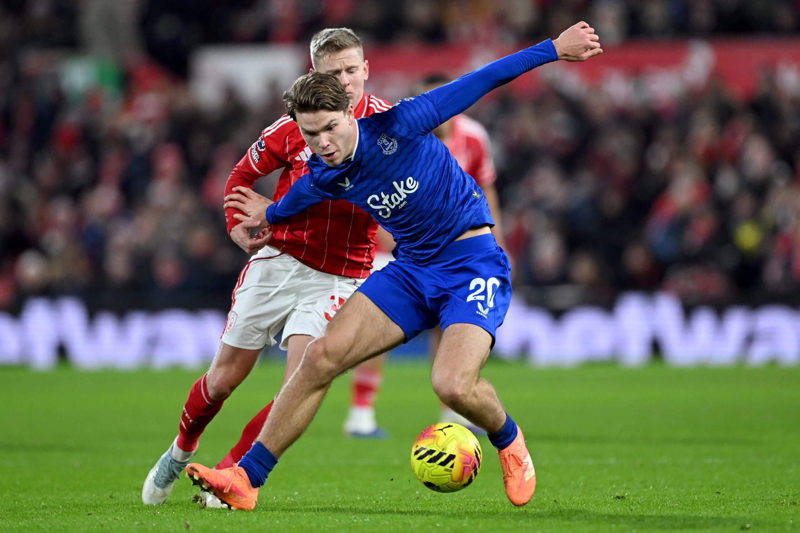 Everton player in action